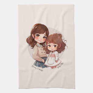 Linge De Cuisine Bond adorable maman et fille (4)