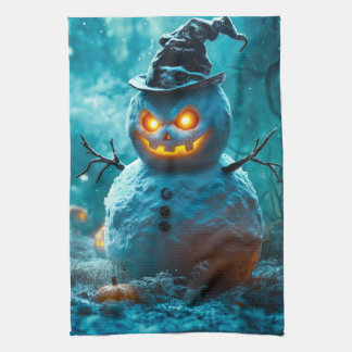 Linge De Cuisine Bonhomme de neige d'Halloween maléfique aux yeux l