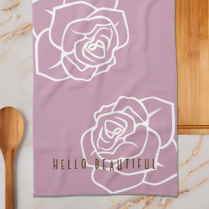 Linge De Cuisine Bonjour Belle - Roses Roses Modernes Chic