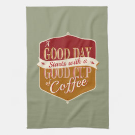 Linge De Cuisine Bonne Journée, Bon Café