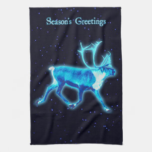 Linge De Cuisine Bonnes Fêtes - Caribou bleu (rennes)