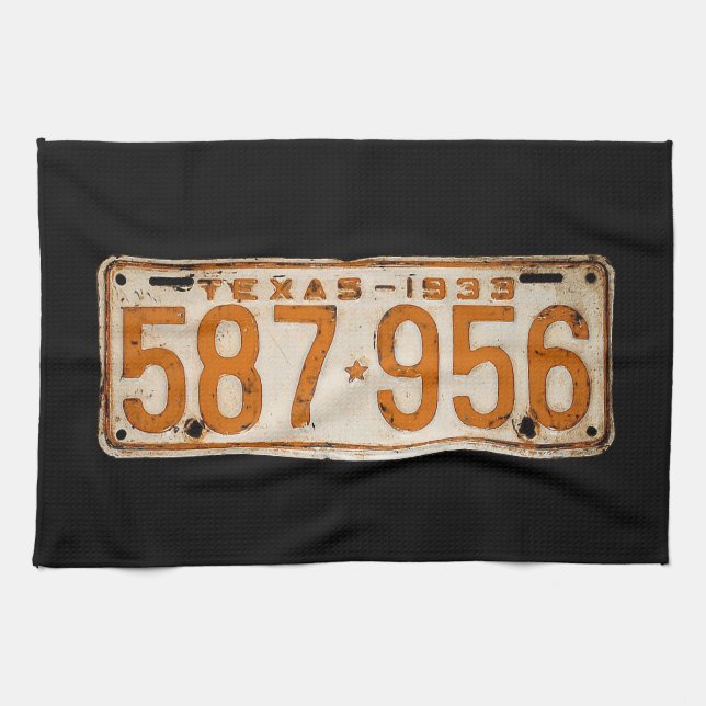 Linge De Cuisine Bonnie & Clyde License Plate (Horizontal)