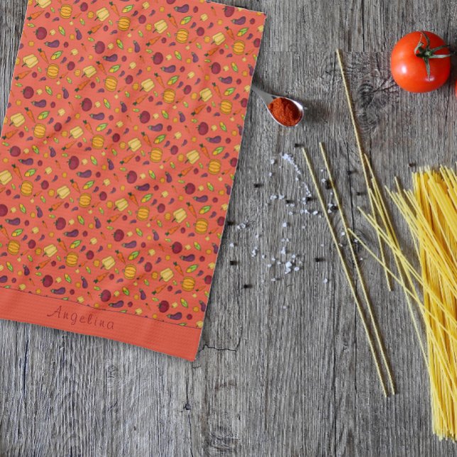 Linge De Cuisine Bons thanksgivings légumes motif orange (Créateur téléchargé)