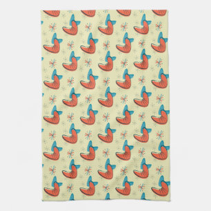 Linge De Cuisine Boomerang Rein En Forme Atomique Retro Plat Mod