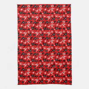 Linge De Cuisine Boomerangs rétro