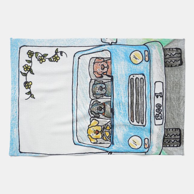 Linge De Cuisine Boo's Van (Horizontal)