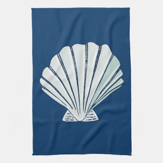 Linge De Cuisine Bord de la mer nautique Shell (Vertical)