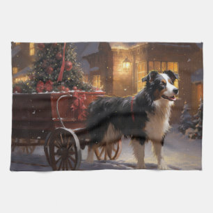 Linge De Cuisine Border Collie Noël Saison Festive