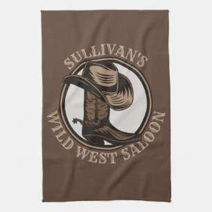 Linge De Cuisine Bottes de cowboy Occidentales Wild West personnali