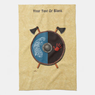 Linge De Cuisine Bouclier viking et axes