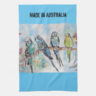 Linge De Cuisine Boudin Aquarelle Oiseau Cute Fabriqué En Australie