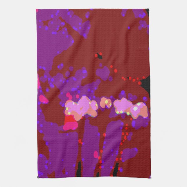 Linge De Cuisine Bougainvilliers totalement Abstraits (Vertical)