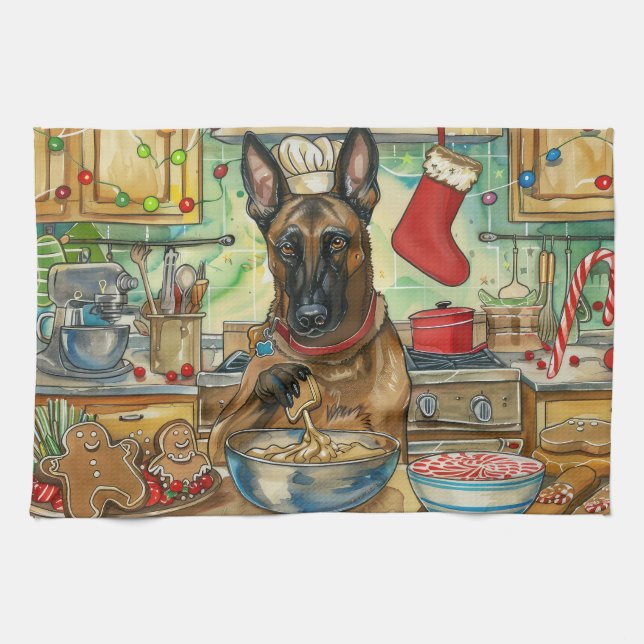 Linge De Cuisine Boulangerie de Noël belge Malinoi (Horizontal)