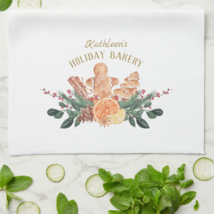 Linge De Cuisine Boulangerie de Noël Gingembre