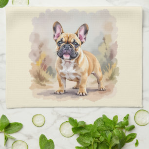Linge De Cuisine Bouledogue Français Brun Fauve Mignon Chien French