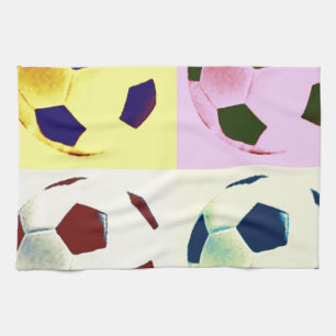 Linge De Cuisine Boules de soccer pop art