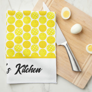 Linge De Cuisine Boulettes jaunes dans la cuisine Personnalisée
