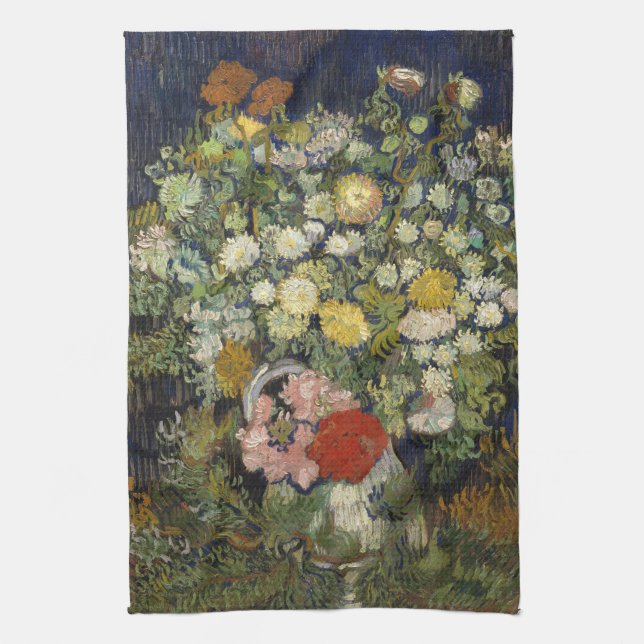 Linge De Cuisine Bouquet de fleurs dans un vase | Vincent van Gogh (Vertical)