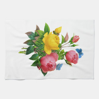 Linge De Cuisine Bouquet de rose et jaune par Redoute