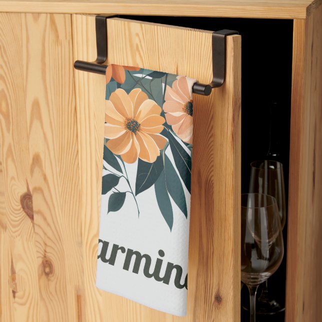 Linge De Cuisine Bouquet des fleurs d'automne (Pliage en tiers)