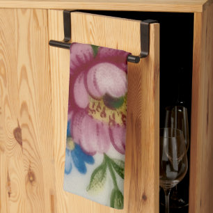 Linge De Cuisine Bouquet floral de la coupe de thé
