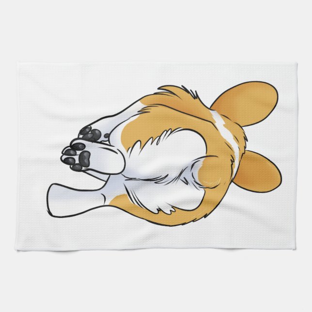 Linge De Cuisine Bout de corgi (Horizontal)