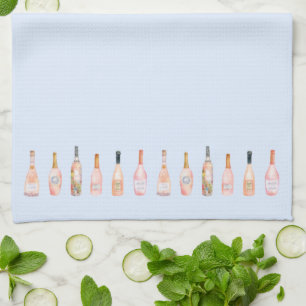 Linge De Cuisine bouteille de vin rose rosé rose bouteille d'aquare