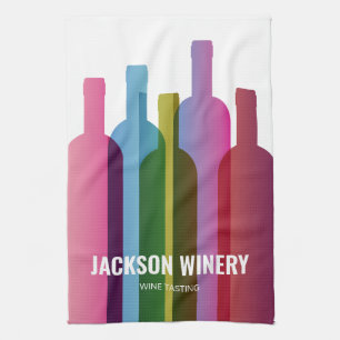 Linge De Cuisine Bouteilles De Vin Personnalisées Style Moderne