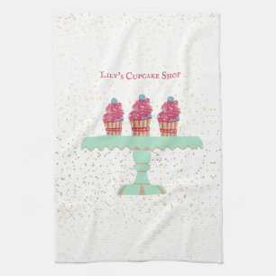 Linge De Cuisine Boutique de cupcake pour enfants personnalisable