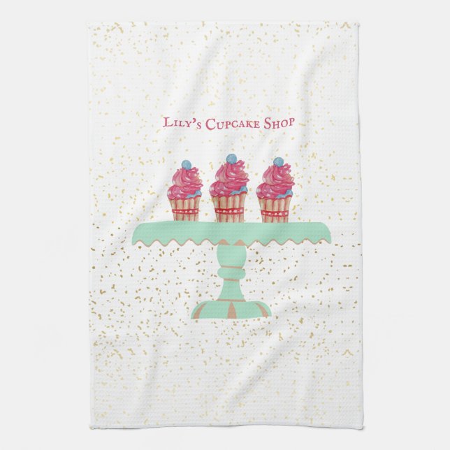 Linge De Cuisine Boutique de cupcake pour enfants personnalisable (Vertical)