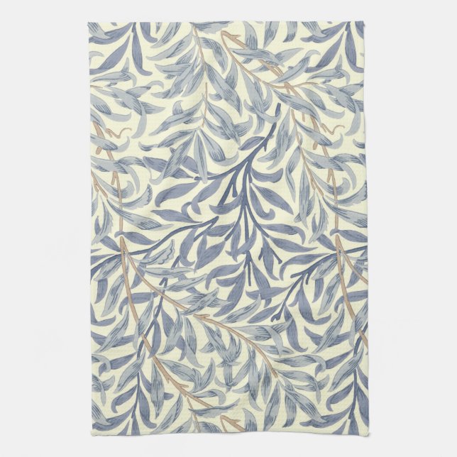 Linge De Cuisine Bouton bleu saule (par William Morris) (Vertical)