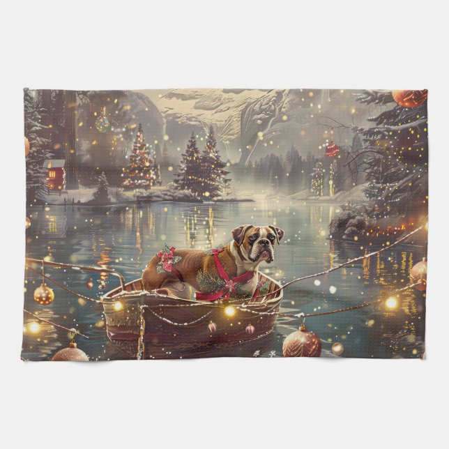 Linge De Cuisine Boxer Christmas Festive Voyage (Horizontal)