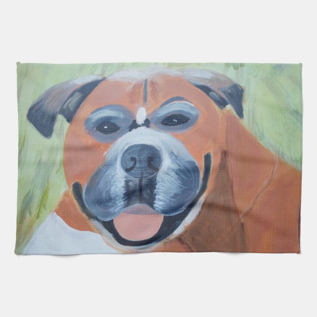 Linge De Cuisine Boxer Dog Kitchen Towels (Horizontal)