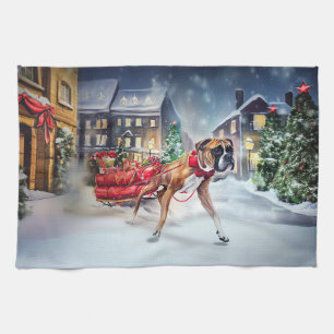 Linge De Cuisine Boxeur Saison des Fêtes de Noël