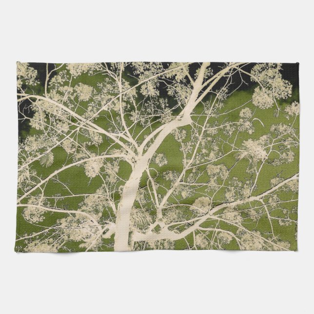 Linge De Cuisine Branches à fleurs (Horizontal)