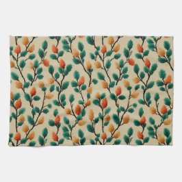 Linge De Cuisine Branches colorées en Pinecone d'hiver