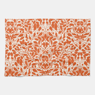 Linge De Cuisine Branches et feuilles de chêne, motif damassé dans 