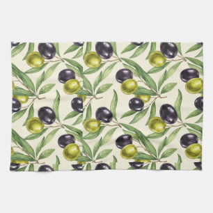 Linge De Cuisine Branches et olives par Natasha Us