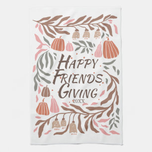 Linge De Cuisine Branches, feuilles et citrouilles automne Friendsg