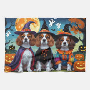 Linge De Cuisine Bretagne Chiens espagnols Citrouille Halloween Fun
