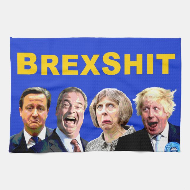 Linge De Cuisine BREXSHIT, drôle de message anti Brexit referendum  (Horizontal)