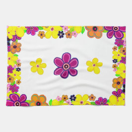 Linge De Cuisine Bright Abstrait Flower Art