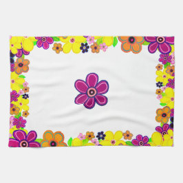 Linge De Cuisine Bright Abstrait Flower Art