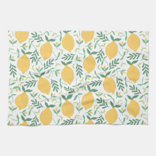 Linge De Cuisine Bright Country Farm Citron jaune Motif