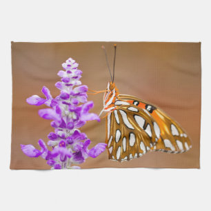 Linge De Cuisine Bright Orange Gulf Fritillary Butterfly
