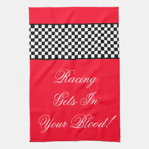 Linge De Cuisine Bright Red Racing Theme Shop