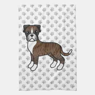 Linge De Cuisine Brinder Boxer mignon Cartoon Chien & Pâtes