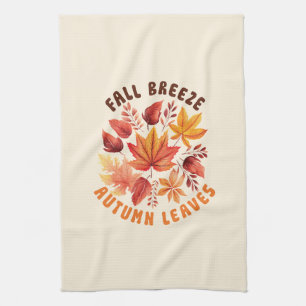 Linge De Cuisine Brise D'Automne, Feuilles D'Automne - Charbon D'Au