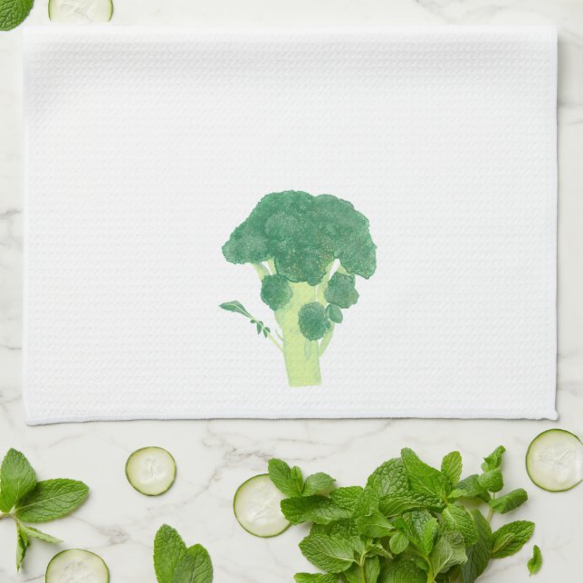 Linge De Cuisine Brocoli artistique nourriture art cuisine serviett (Plié)