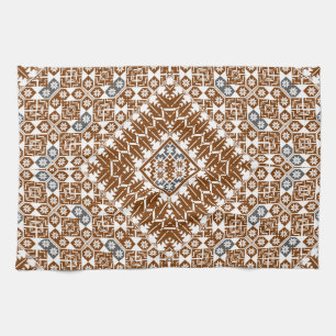 Linge De Cuisine Broderie palestinienne motif imprimé or design